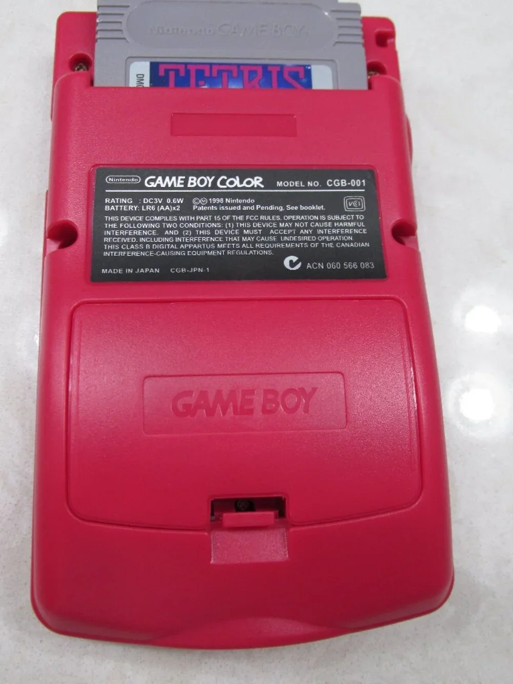 Refurbished to Like New Gameboy Color Backlit Screen Purple with Audio Amplifier